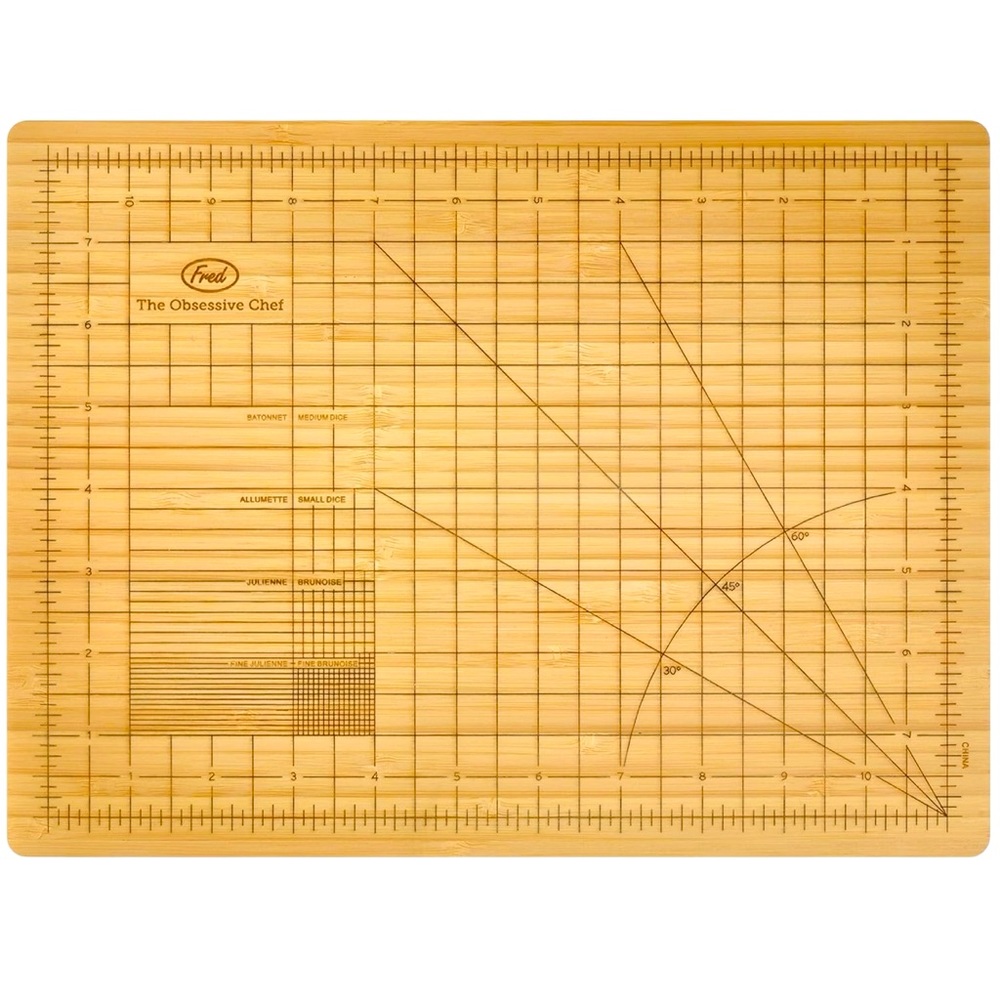 Fred The Obsessive Chef Bamboo Cutting Board 9”x 12” NEW